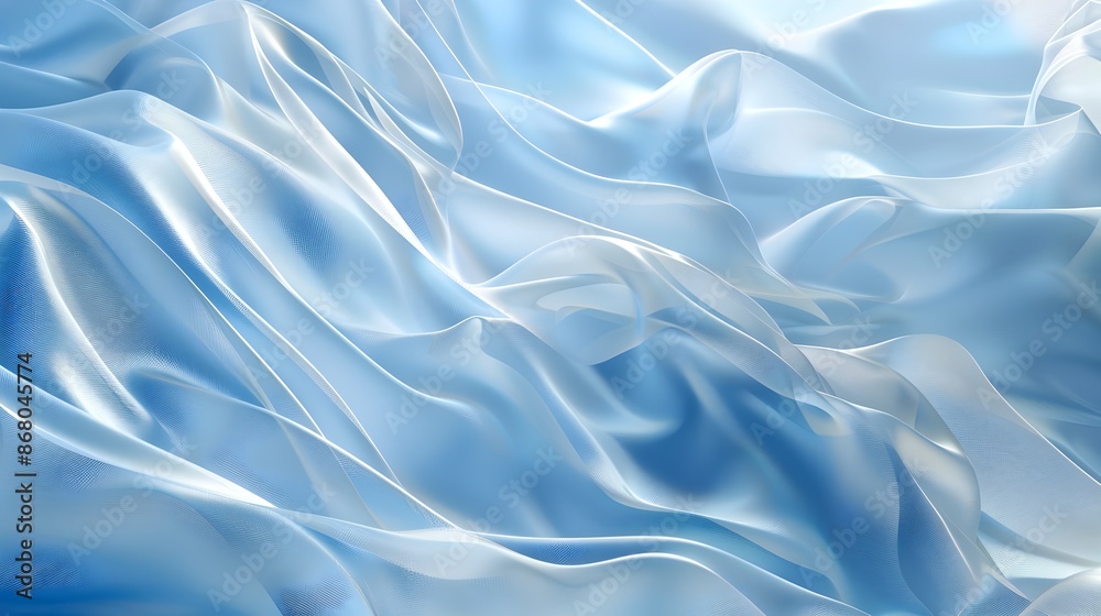 Fototapeta premium Captivating Aqua Wave Abstractions with Elegant Curving Patterns and Calming Liquid Textures