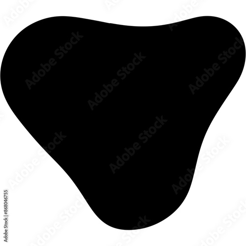 Abstract liquid organic black irregular blotch shapes flat style design fluid .