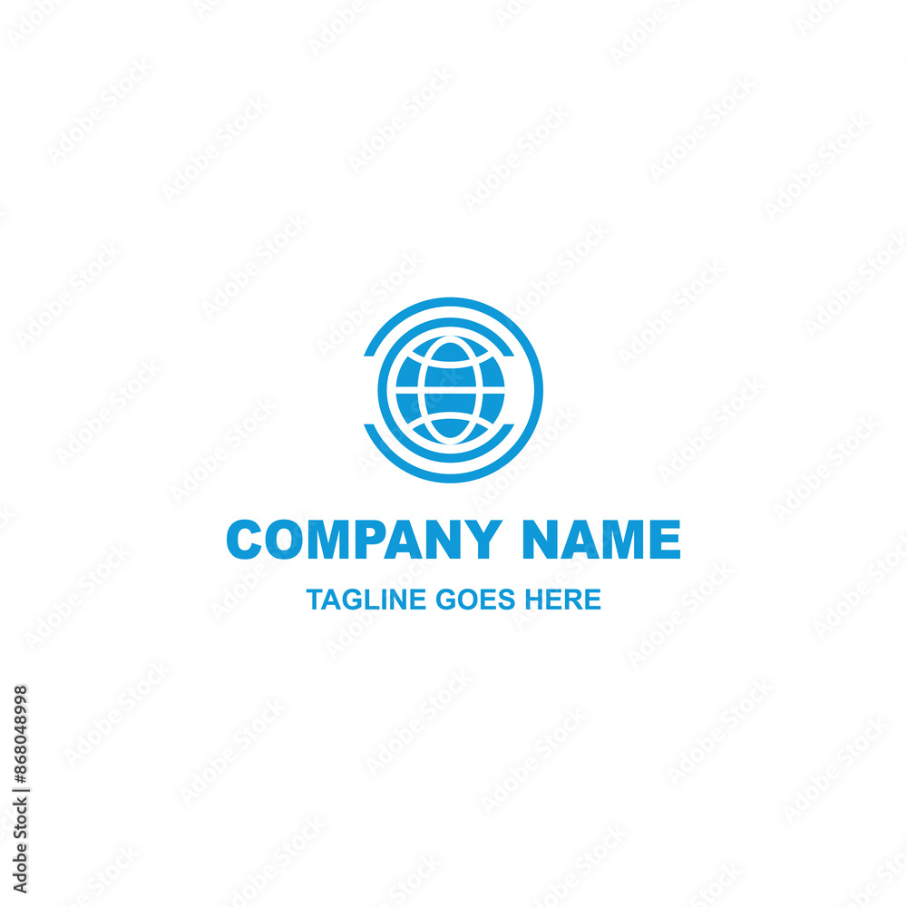 Simple global logo design vector on white background Simple global logo design vector on white background