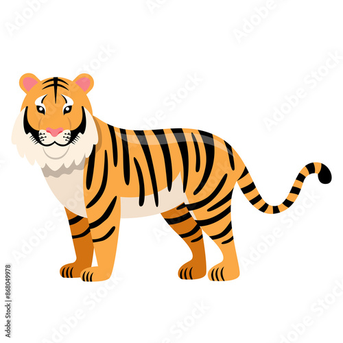 tiger cartoon isolated
