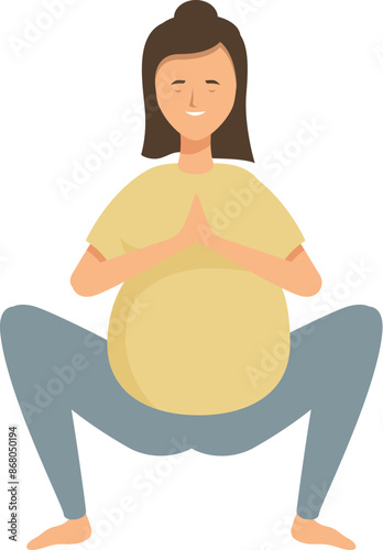 Pregnant woman practicing yoga, maintaining a healthy lifestyle during pregnancy