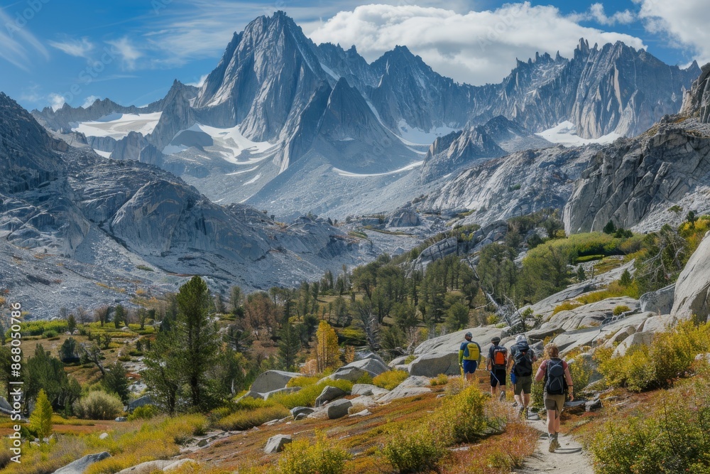 Hiking Towards the Majestic Peaks of the Sierra Nevada Hiking Towards the Majestic Peaks of the Sierra Nevada