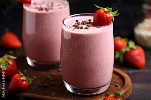 Wallpaper Mural Strawberry milkshake in a glass Torontodigital.ca