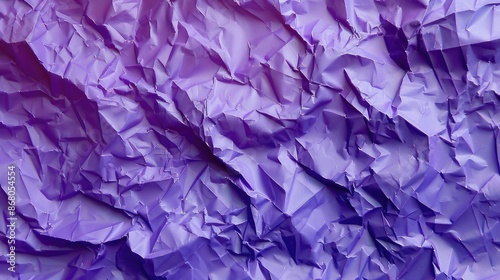 Texture of crumpled purple paper scrap