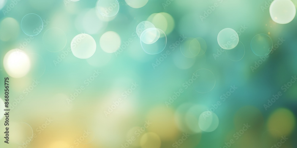 Fototapeta premium Abstract Bokeh Background with Green and Yellow Tones