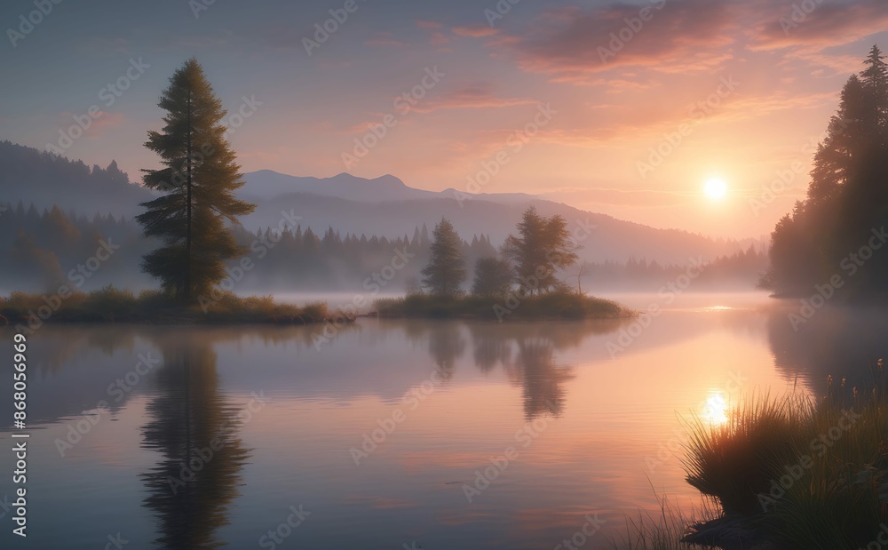sunrise on the lake