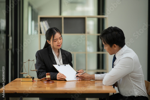 Lawyers, judges, legal matters, agree to discuss and consult with clients.