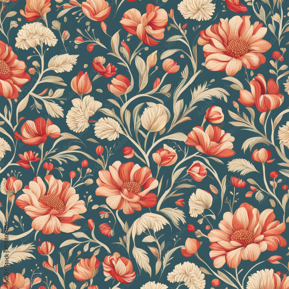 custom made wallpaper toronto digitalSeamless floral pattern background design 