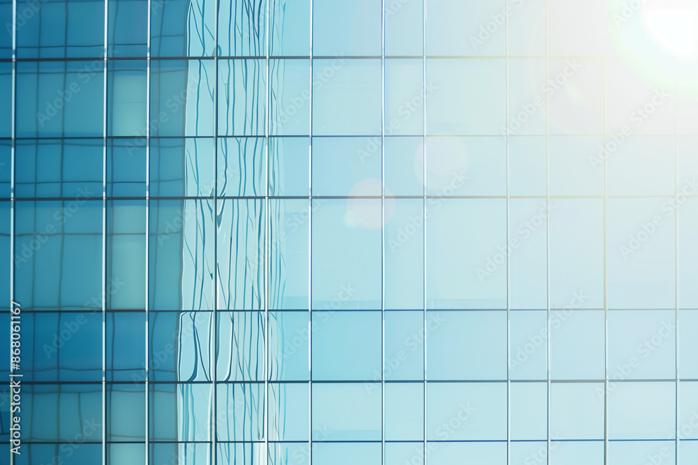 Glass-Walled Office Building Facade Background Glass-Walled Office Building Facade Background