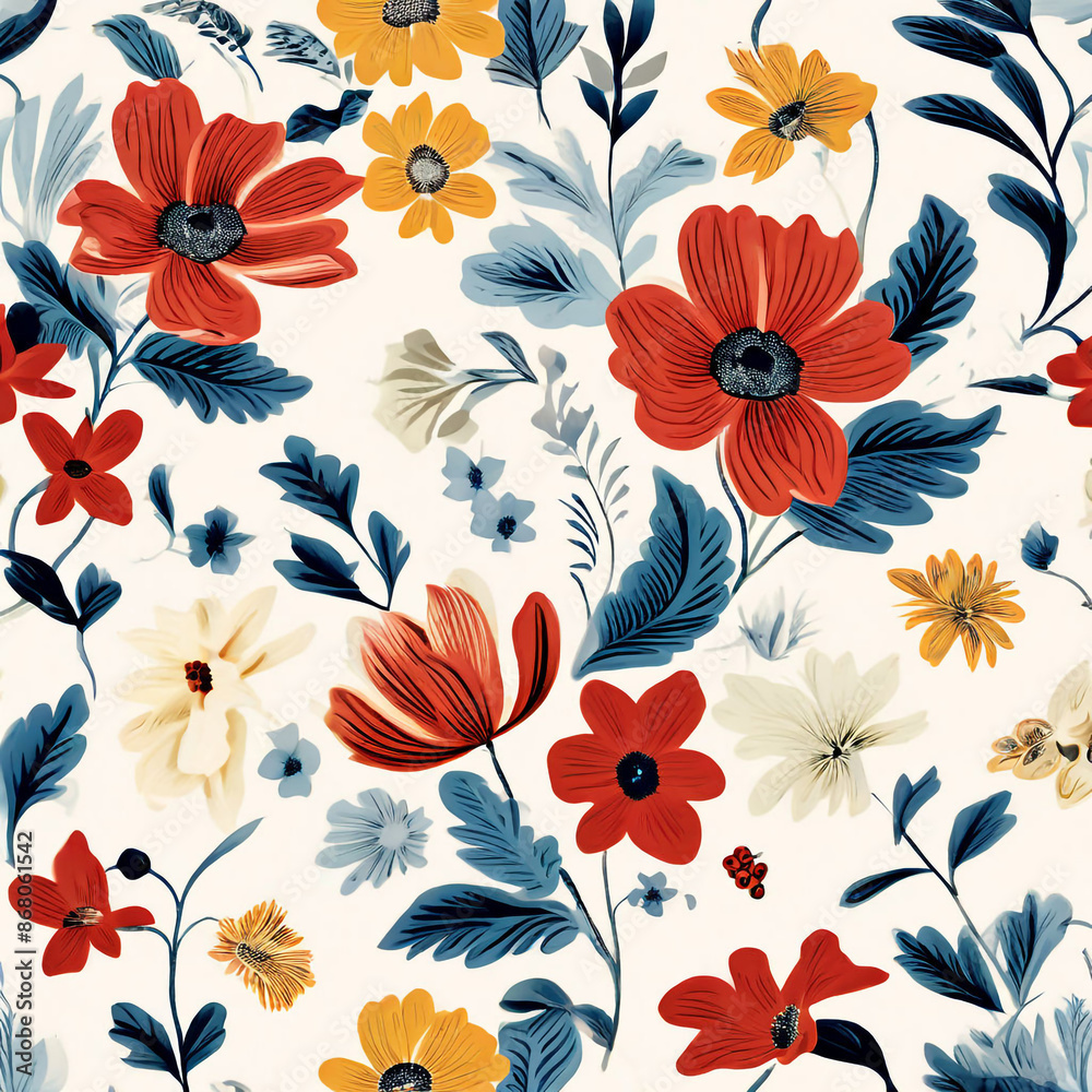 Seamless floral pattern background design Seamless floral pattern background design