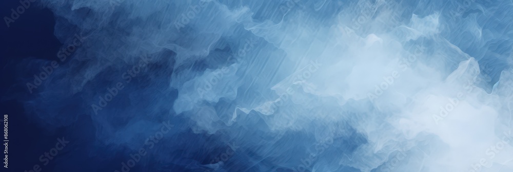 Obraz premium Abstract Blue and White Swirling Cloudscape