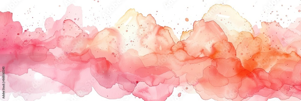 Obraz premium Abstract Minimalistic Watercolor Smoke Liquid Paint Geometric Shapes Nordic Scandinavian Bohemian Pattern Art in Muted Pantone Tones Trendy Balanced Soft Calming Serene Zen Gradient Design