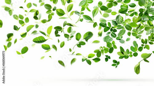 Close-up of Moringa Leaf Extract in Transparent Capsules, Isolated on Pure White