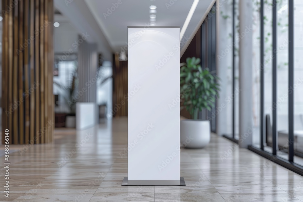 Standing slim Banner Mockup