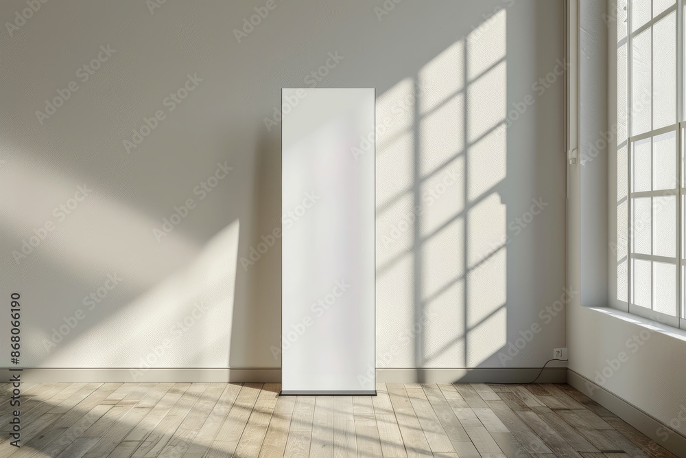 Fototapeta premium Standing slim Banner Mockup