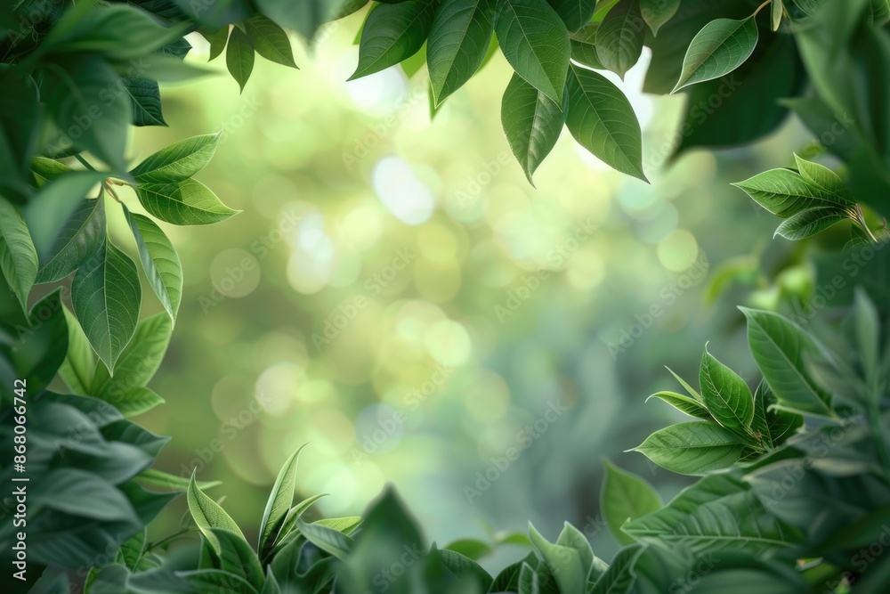 Obraz premium green leaves background