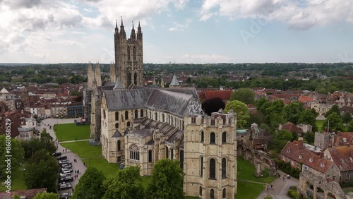 Wallpaper Mural Flight around Canterbury Cathedral in United Kingdom - aerial drone photography Torontodigital.ca