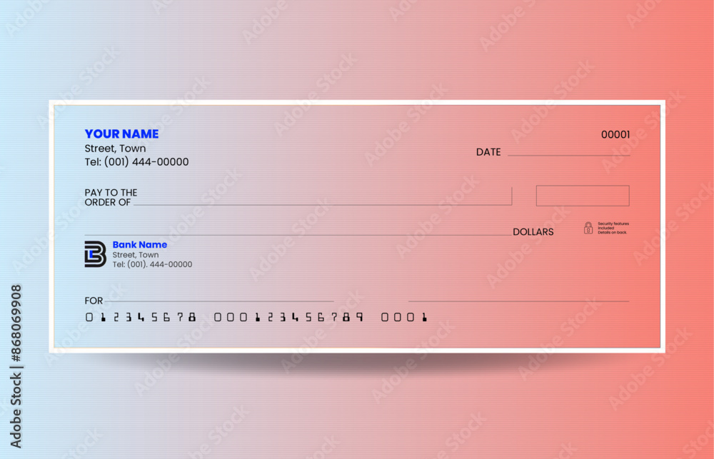 Gradient blank check template vector design Gradient blank check template vector design