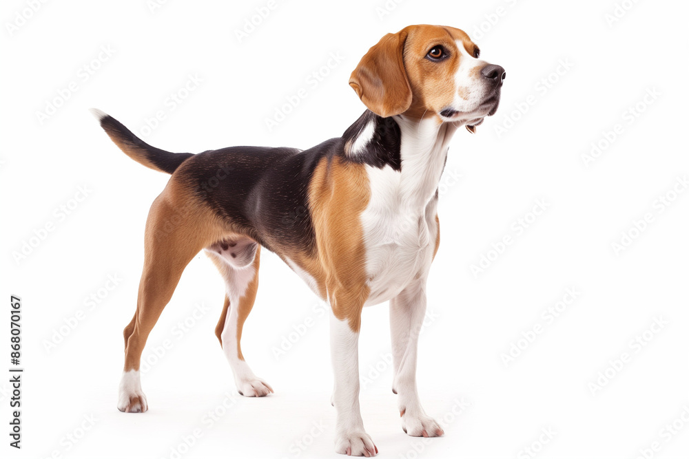 Dog on White Background with Space for Text Dog on White Background with Space for Text