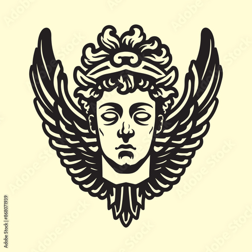 Eros God Image vector. Eros God Stock Illustrations isolated on white background