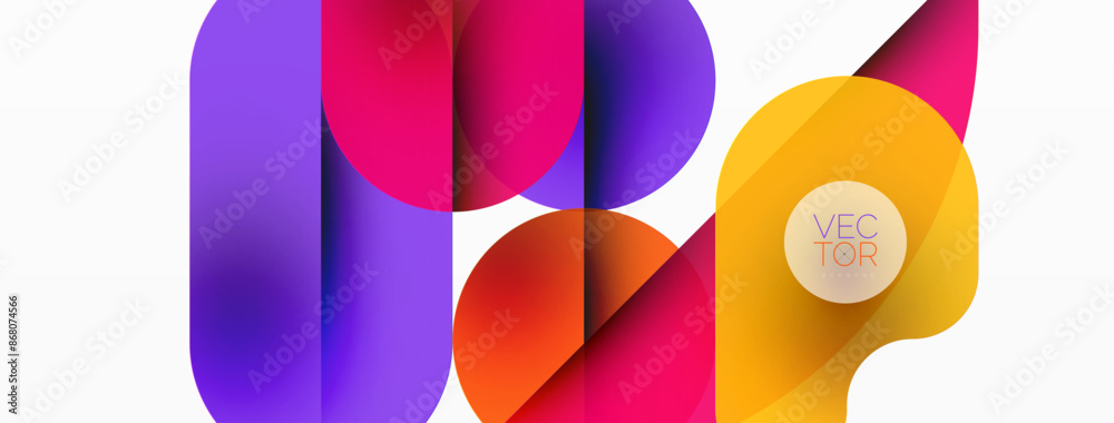 Minimal round shapes geometric abstract background. Circle design. Trendy techno business template for wallpaper, banner, background or landing Minimal round shapes geometric abstract background. Circle design. Trendy techno business template for wallpaper, banner, background or landing
