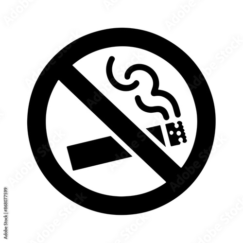 No Smoking icon vector. No smoking logo template illustration 