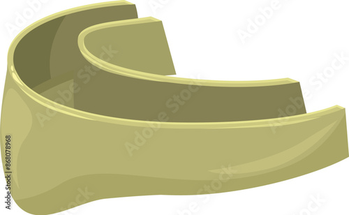 Custom made mouthguard protecting teeth from impact during sports and physical activities