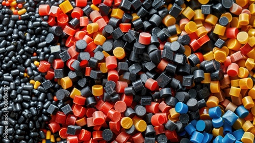 Plastic bead with master batch and polymer resin for injection molding process