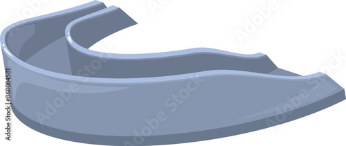 Blue boxing mouth guard protecting teeth from injury during training or competition