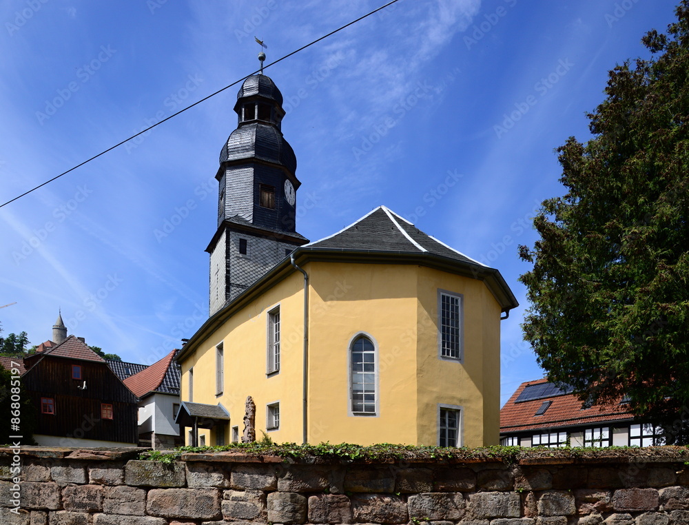 Fototapeta premium Historical Church in the Village Seitenroda, Thuringia