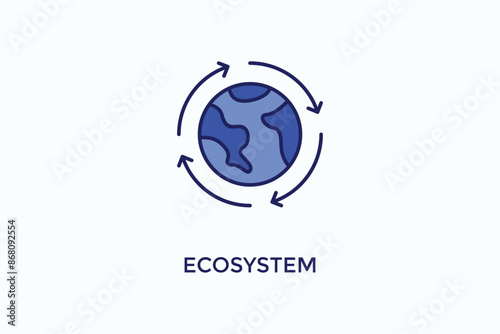 Ecosystem Vector Icon Or Logo Illustration