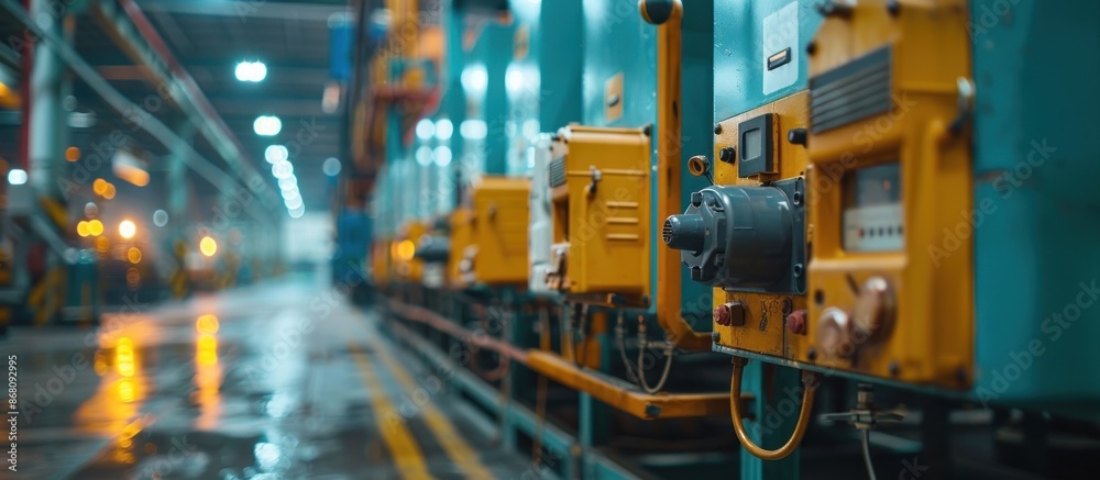 Industrial Machinery in a Factory Setting Industrial Machinery in a Factory Setting
