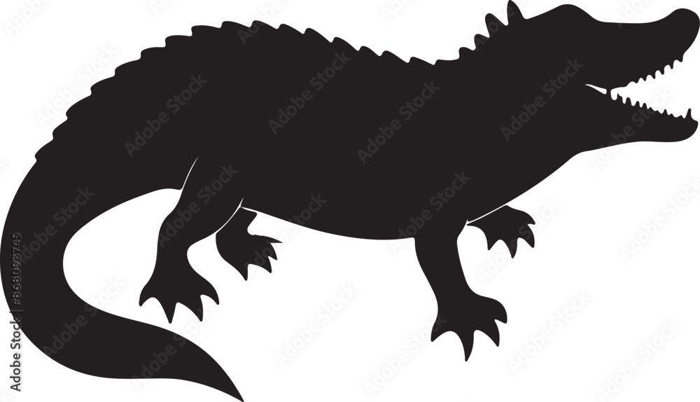Obraz premium crocodile isolated Vector, crocodile Silhouette, crocodile set, crocodile logo ,Vector illustration, Vector Graphic, EPS 10 , clip art work,crocodile Icon Vector - Minimalist and Elegant crocodile