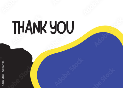 abstract minimal thank you card 