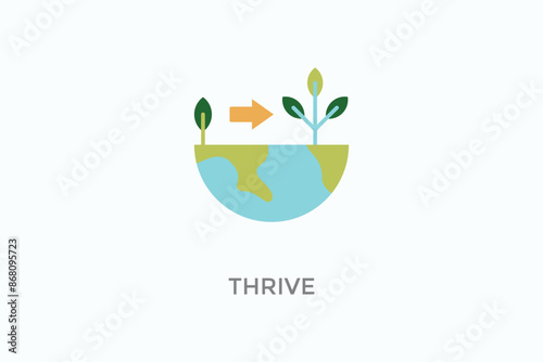 Thrive Vector Icon Or Logo Illustration