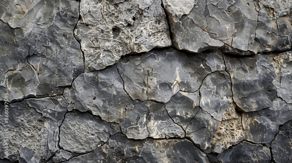 Close-up of a weathered, rough stone wall with a textured surface. Close-up of a weathered, rough stone wall with a textured surface.