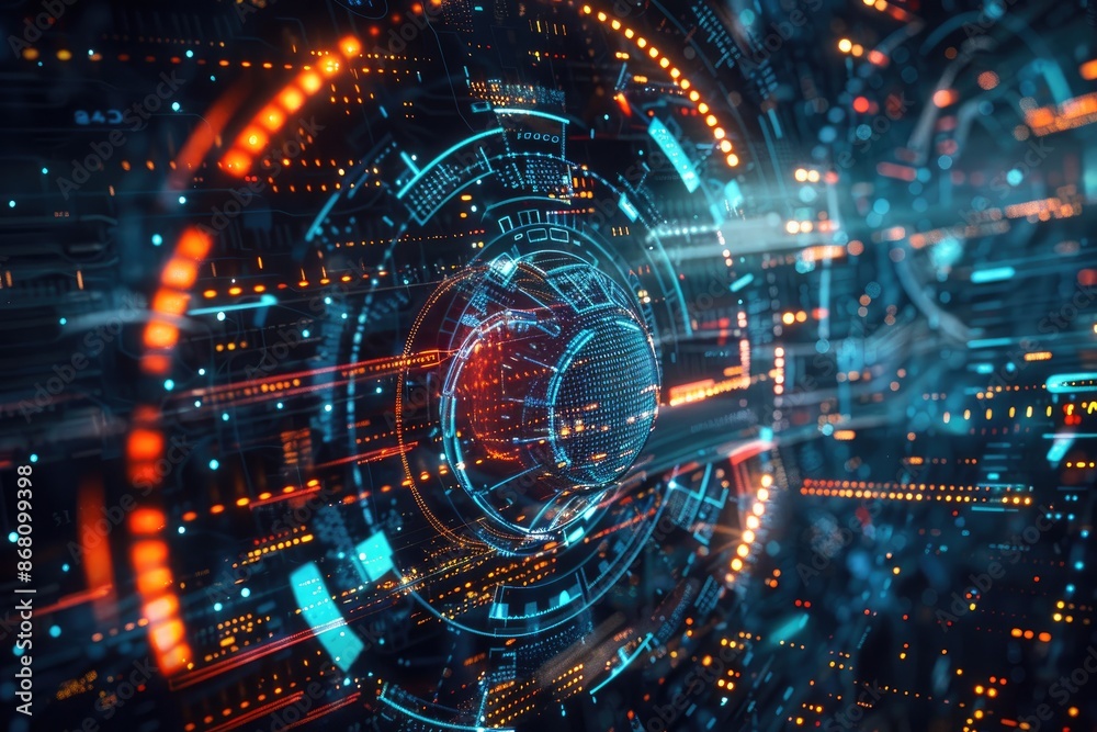 Obraz premium cyber security