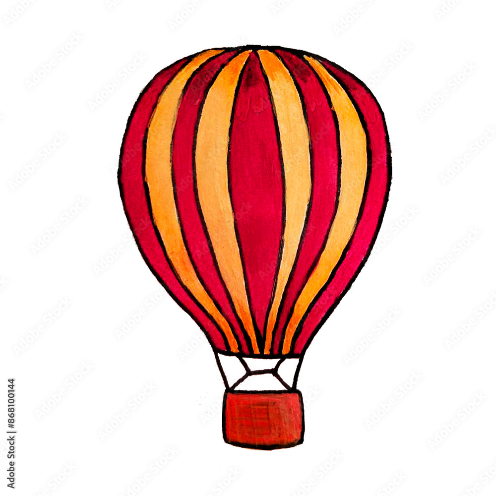 Naklejka premium hot air balloon isolated on white