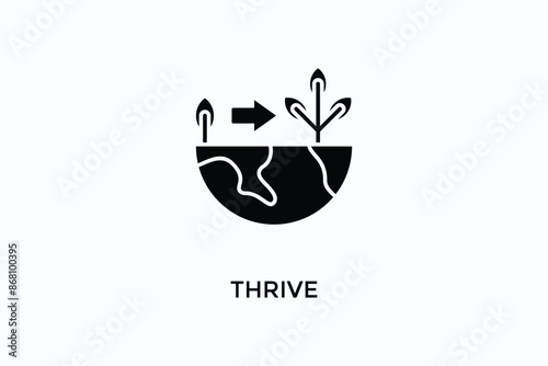Thrive Vector Icon Or Logo Illustration
