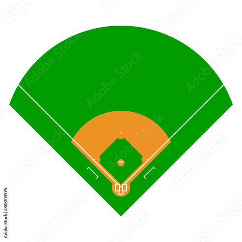 Vector of baseball field background.