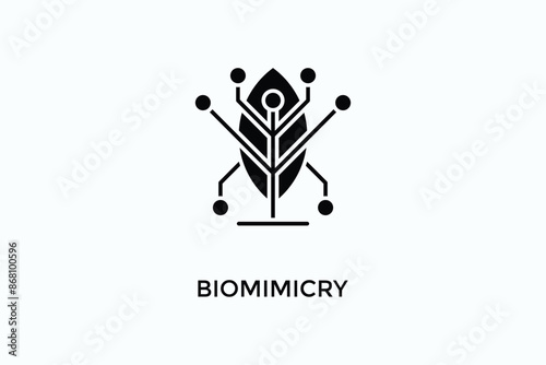 Biomimicry Vector Icon Or Logo Illustration