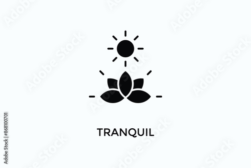Tranquil Vector Icon Or Logo Illustration