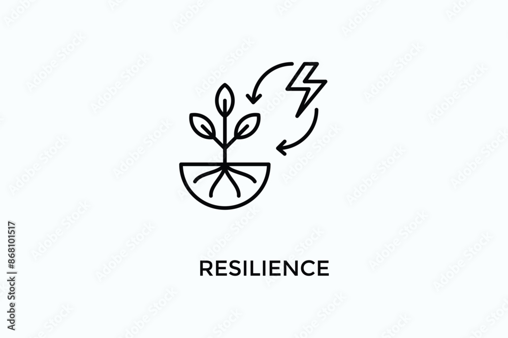 Resilience Vector Icon Or Logo Illustration