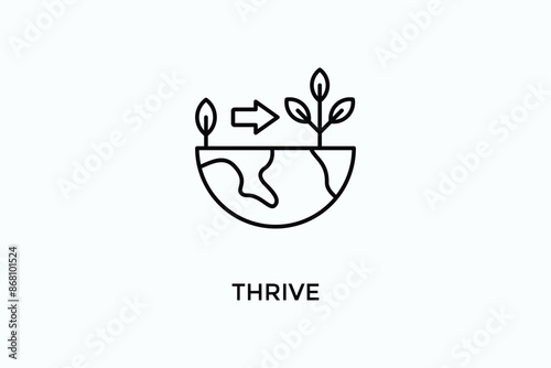 Thrive Vector Icon Or Logo Illustration