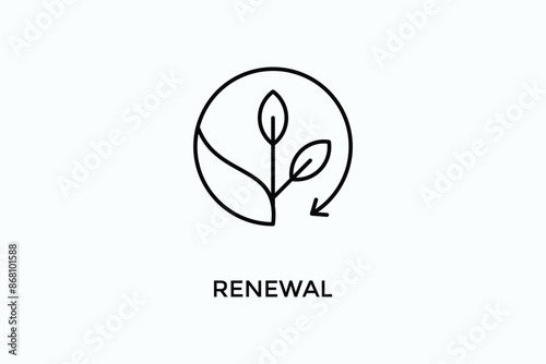 Renewal Vector Icon Or Logo Illustration