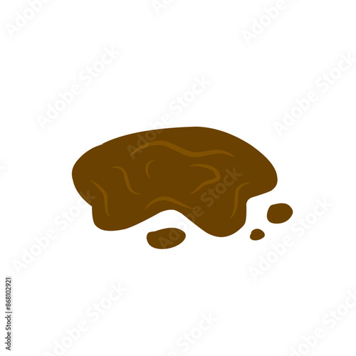 mud puddle vector illustration