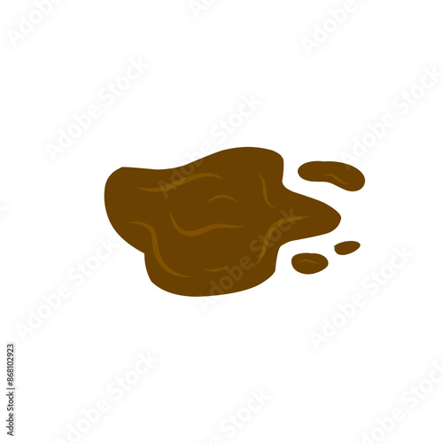 mud puddle vector illustration