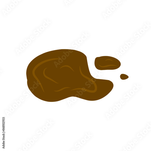 mud puddle vector illustration