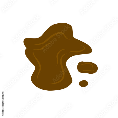 mud puddle vector illustration
