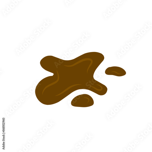 mud puddle vector illustration